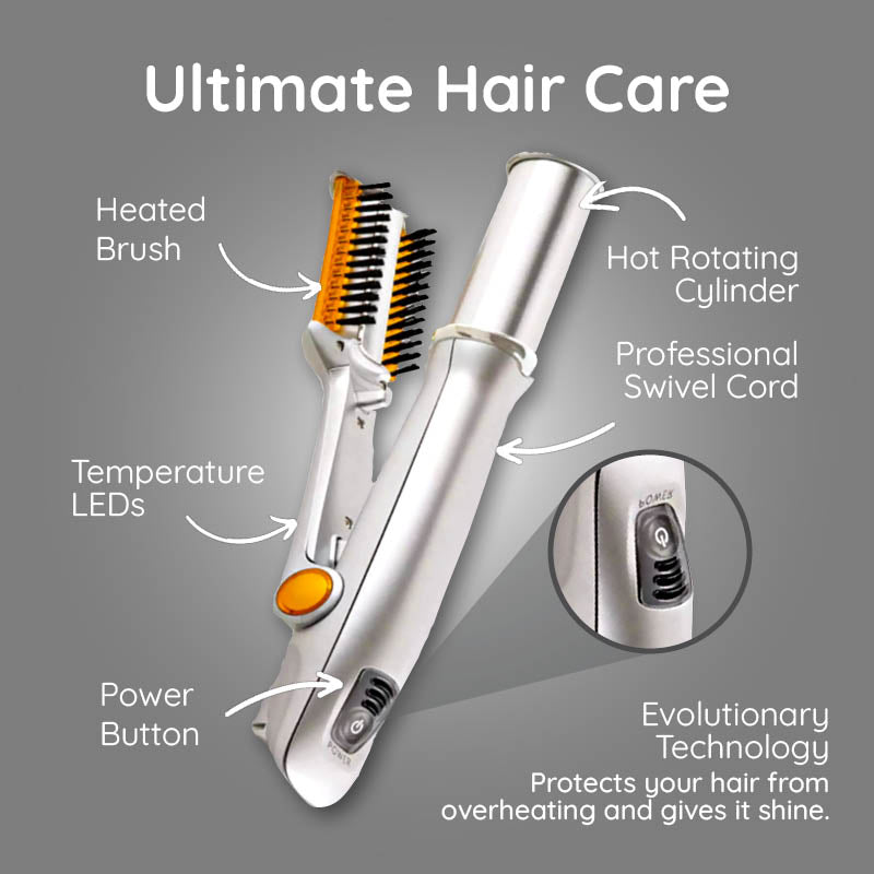 Stornfield | Professional 2 in 1 Rotating Iron Hair Brush