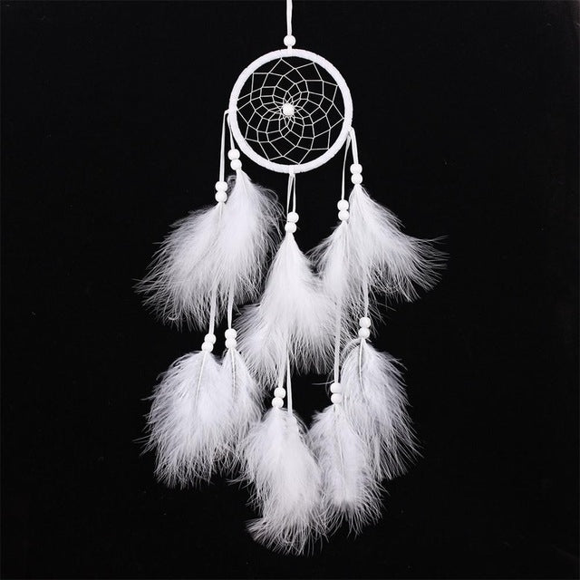 Stornfield | Simple Creative Home Decor Ornaments Dream Catcher Car Pendant (White)