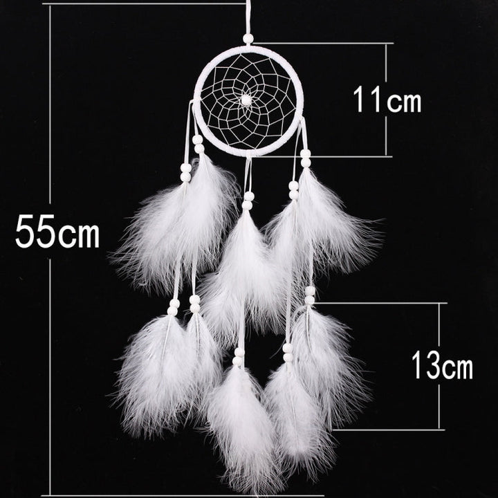 Stornfield | Simple Creative Home Decor Ornaments Dream Catcher Car Pendant (White)