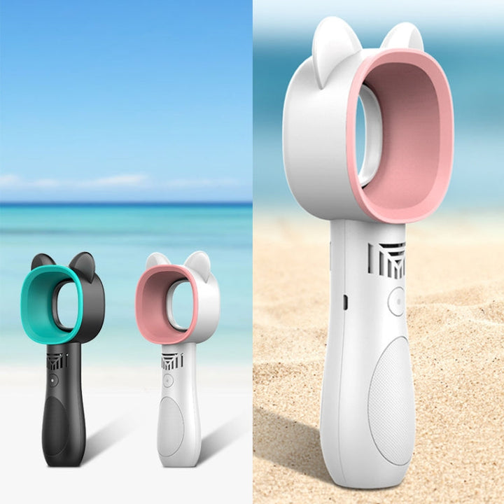 Cartoon Handheld Fan Leafless USB Mini Charging Desktop Portable Fan(White) | Stornfield