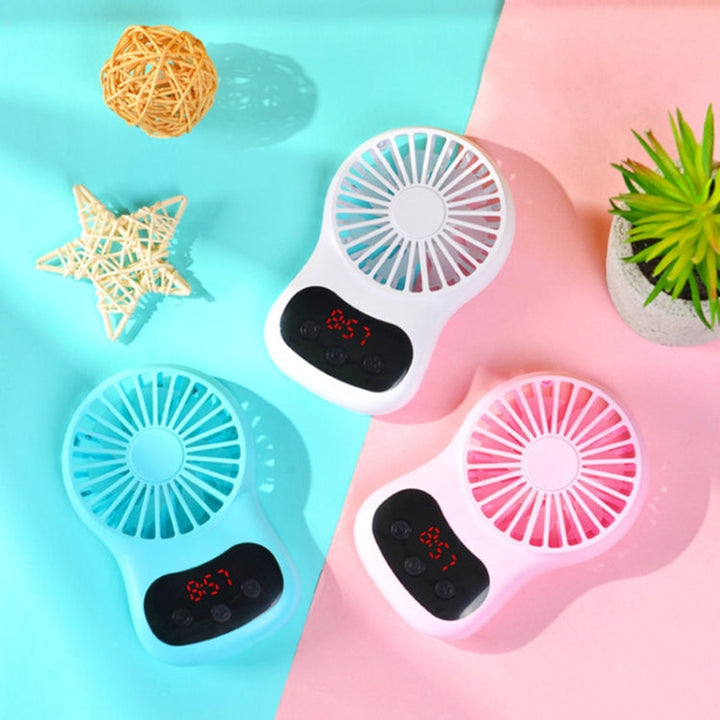 Multifunctional Clock Small Fan Creative Desktop Mini USB Fan(White) | Stornfield