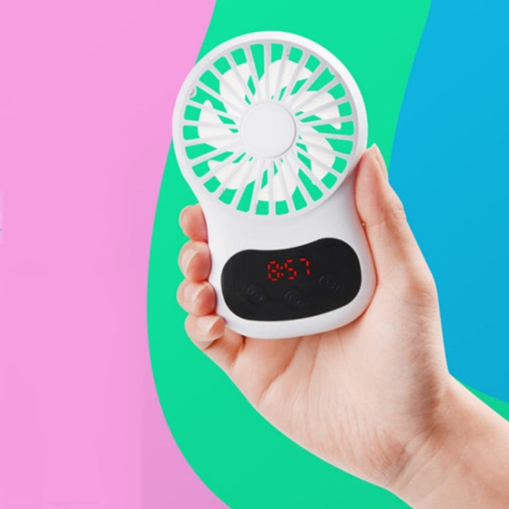 Multifunctional Clock Small Fan Creative Desktop Mini USB Fan(White) | Stornfield