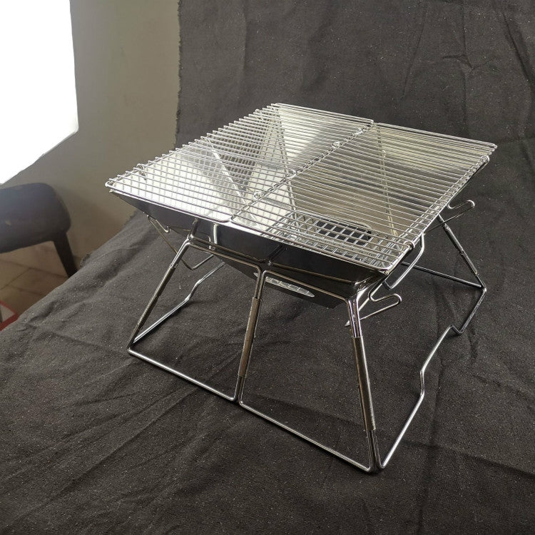 Stornfield | Portable Stainless Steel Camping Grill Folding Charcoal Grill