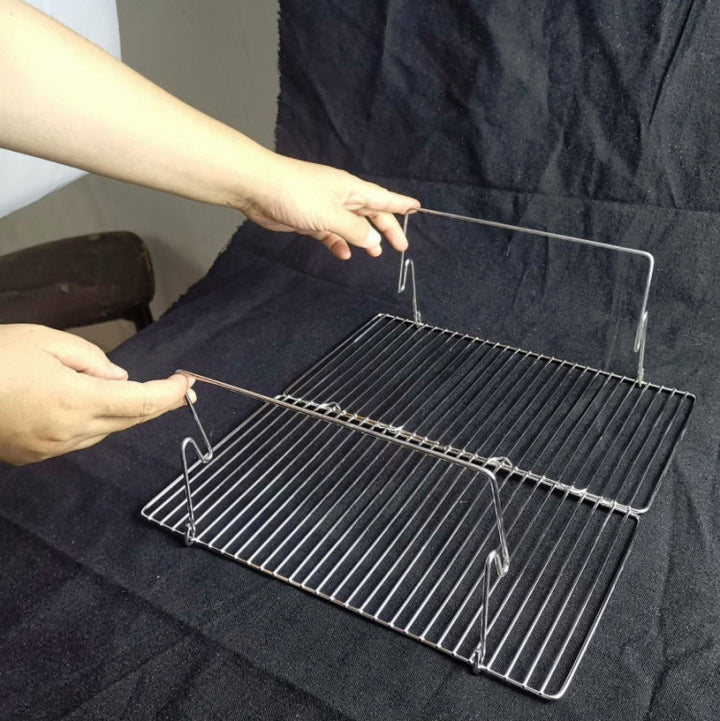 Stornfield | Portable Stainless Steel Camping Grill Folding Charcoal Grill