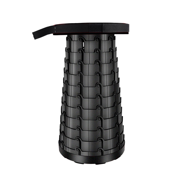 Stornfield | Portable Plastic Telescopic Folding Stool for Outdoor Camping Fishing Garden (Black)