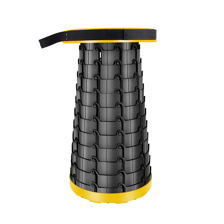 Stornfield | Portable Foldable Plastic Telescopic Stool for Outdoor Camping Fishing Garden (Yellow)