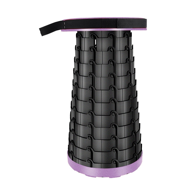 Stornfield | Portable Plastic Folding Telescopic Stool for Outdoor Camping Fishing Garden (Purple)