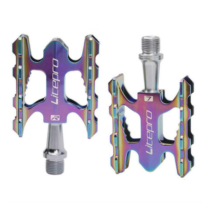 Stornfield | Litepro Ultralight K3 Foldable Bike Pedal, Color: Colorful Electroplated