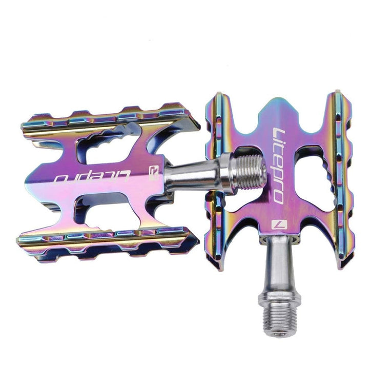 Stornfield | Litepro Ultralight K3 Foldable Bike Pedal, Color: Colorful Electroplated