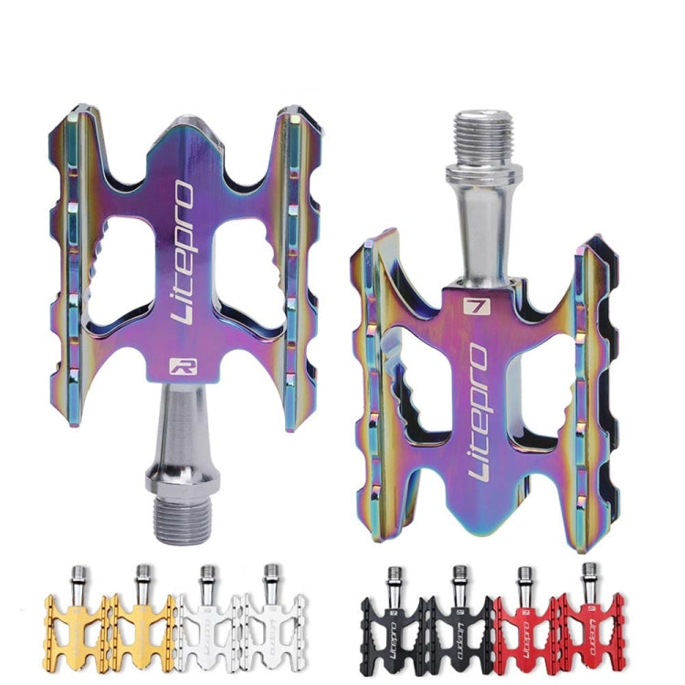 Stornfield | Litepro Ultralight K3 Foldable Bike Pedal, Color: Colorful Electroplated