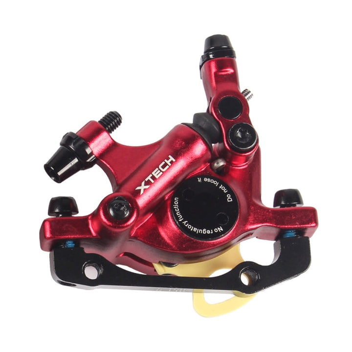 Stornfield | ZOOM HB100 Mountain Bike Hydraulic Brake Caliper Folding Cable Pull Hydraulic Disc Brake Caliper, Style:Front(Red)