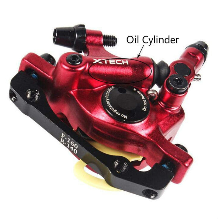 Stornfield | ZOOM HB100 MTB Hydraulic Brake Caliper Folding Bike Cable Pull Hydraulic Disc Brake Saddle, Style:Rear(Red)
