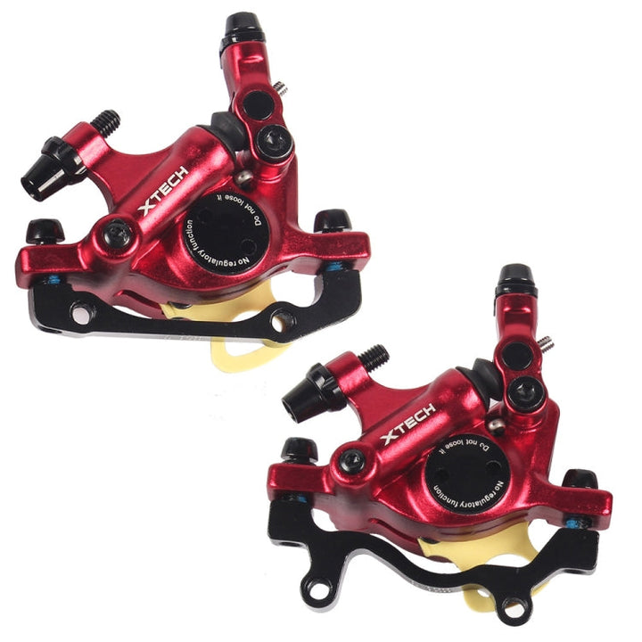 Stornfield | ZOOM HB100 MTB Hydraulic Brake Caliper Folding Bike Cable Pull Hydraulic Disc Brake, Style: Front and Rear (Red)