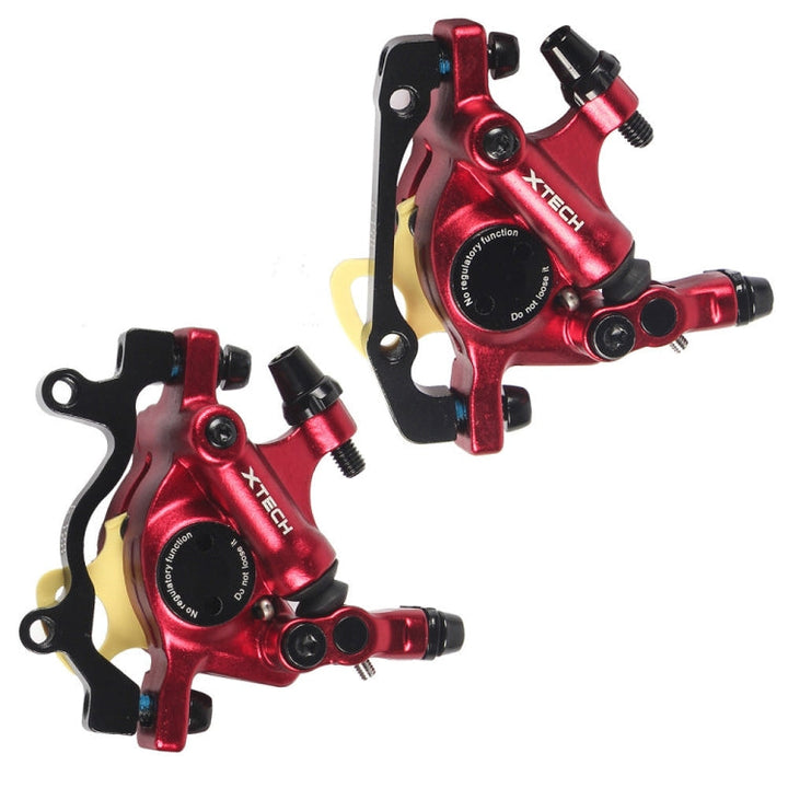 Stornfield | ZOOM HB100 MTB Hydraulic Brake Caliper Folding Bike Cable Pull Hydraulic Disc Brake, Style: Front and Rear (Red)