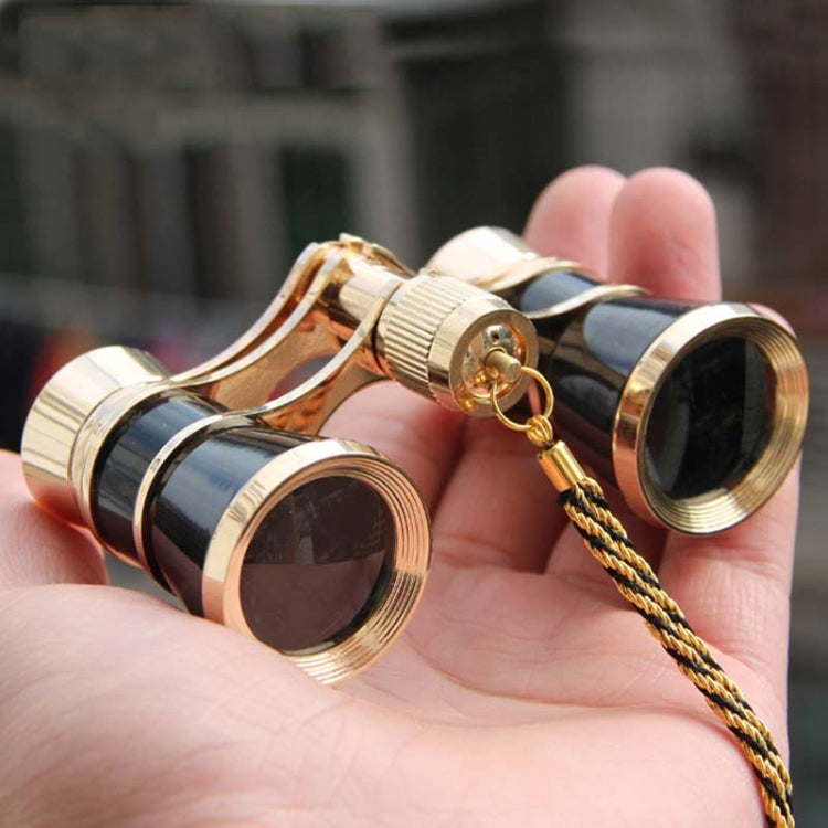 Stornfield | Classic 3x25mm Portable Binoculars for Women with Chain (Black)