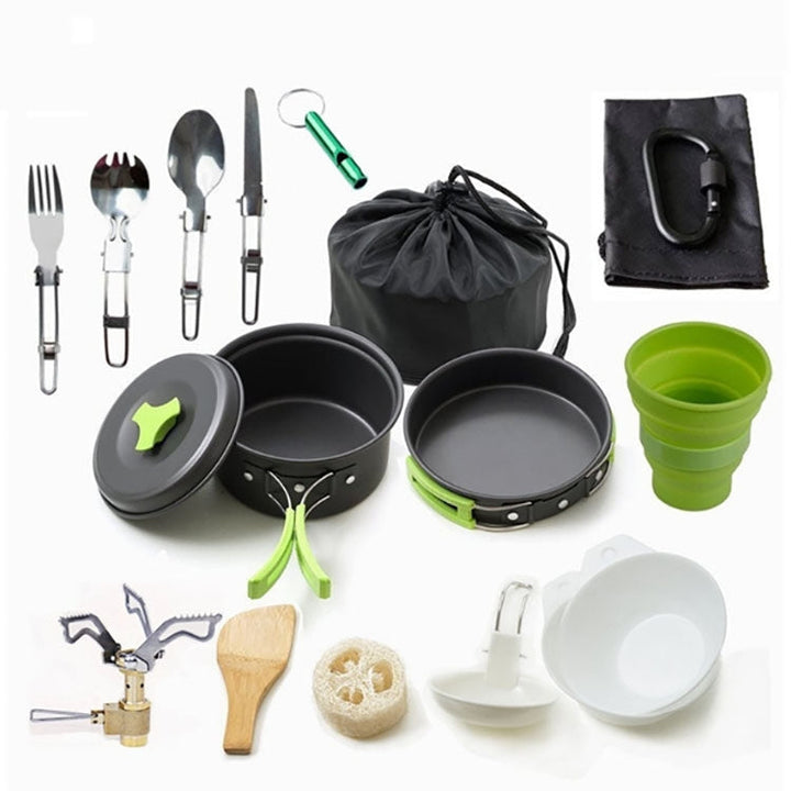 Stornfield | Camping Dinnerware Outdoor Cookware Set (Green)