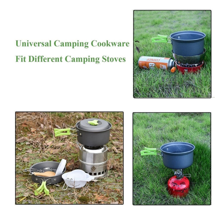 Stornfield | Camping Dinnerware Outdoor Cookware Set (Green)