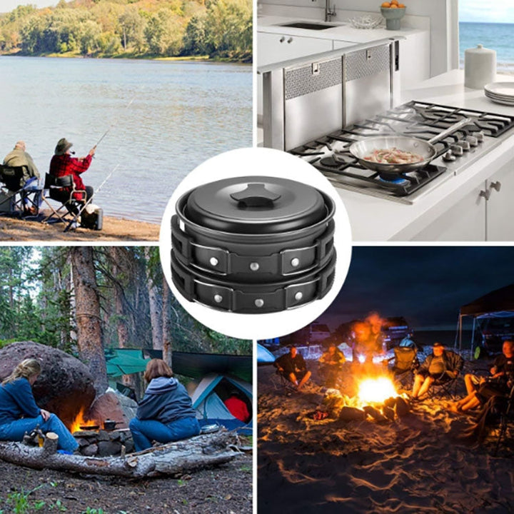 Stornfield | Camping Dinnerware Outdoor Cookware Set (Green)