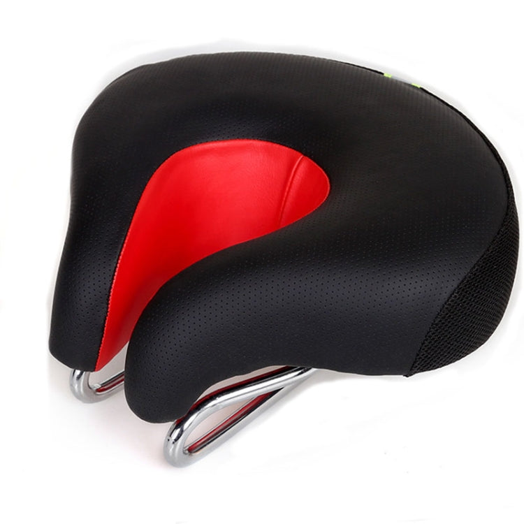 Stornfield | Noseless Bicycle Saddle for Mountain Bikes with Thick and Soft Padding (Red)