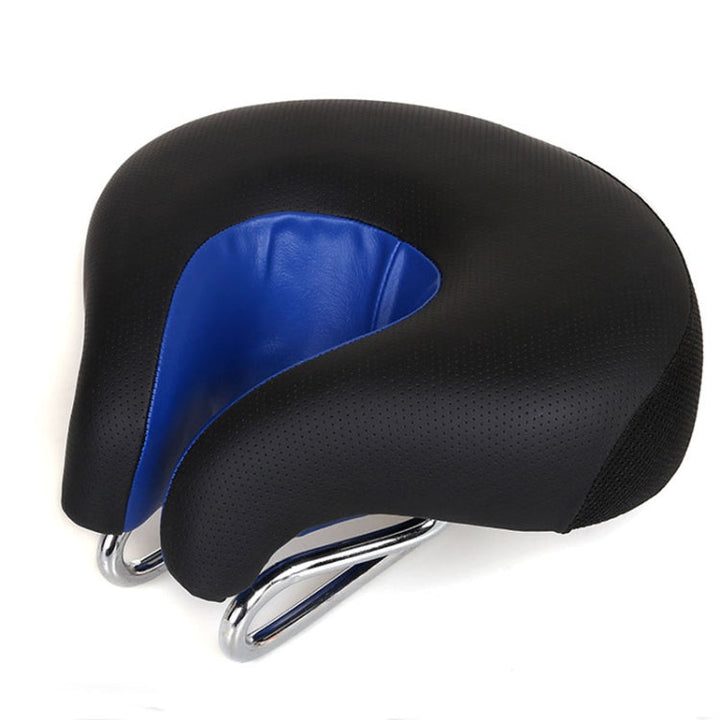 Stornfield | Noseless Bicycle Saddle for Mountain Bikes with Thick Soft Padding (Blue)