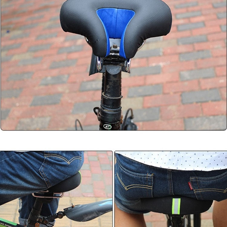Stornfield | Noseless Bike Saddle Mountain Bike Thick Soft Padding (Blue)