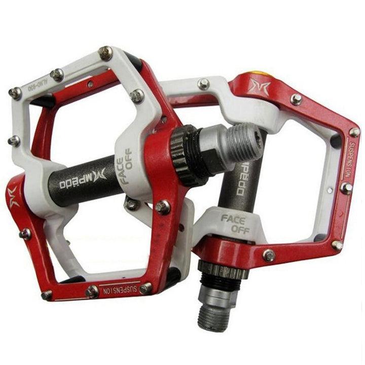 Stornfield | MPEDA Ultra-light Aluminum Mountain Bike Pedal, Non-slip Platform Pedal, Size: 930 (White Red)