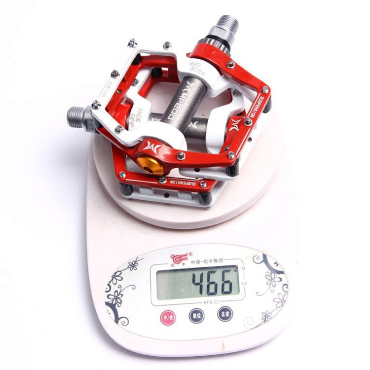 Stornfield | MPEDA Ultra-light Aluminum Mountain Bike Pedal, Non-slip Platform Pedal, Size: 930 (White Red)