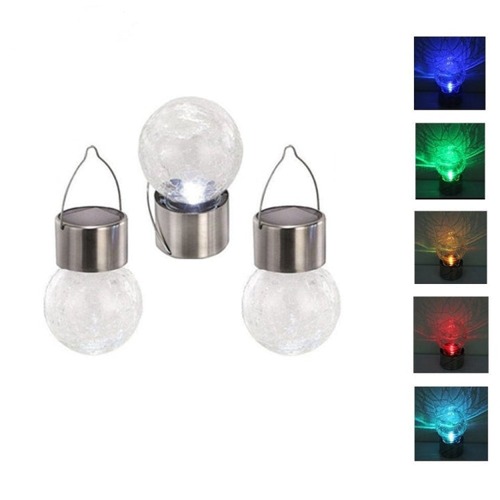 Stornfield | 12 PCS Solar Snap Ball Outdoor Chandelier Garden Yard Decorative Light with Clip (Warm White Light)