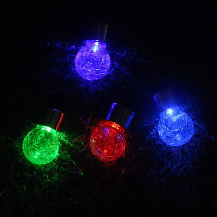 Stornfield | 12 PCS Solar Snap Ball Outdoor Chandelier Garden Yard Decorative Light with Clip (Warm White Light)