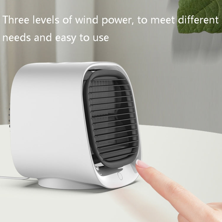 Desktop Cooling Fan USB Portable Office Cold Air Conditioning Fan, Colour: M201 Sky White | Stornfield