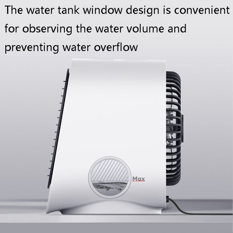 Desktop Cooling Fan USB Portable Office Cold Air Conditioning Fan, Colour: M201 Sky White | Stornfield