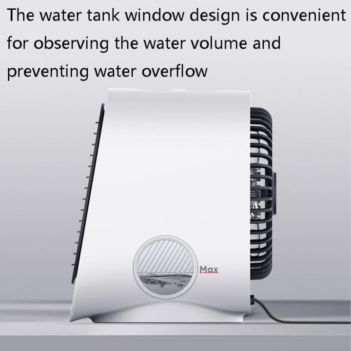 Desktop Cooling Fan USB Portable Office Cold Air Conditioning Fan, Colour: M201 Sky White | Stornfield