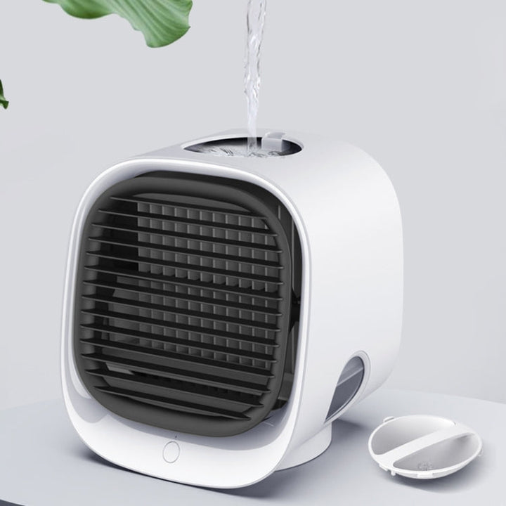 Desktop Cooling Fan USB Portable Office Cold Air Conditioning Fan, Colour: M201 Sky White | Stornfield