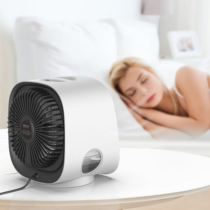 Desktop Cooling Fan USB Portable Office Cold Air Conditioning Fan, Colour: M201 Sky White | Stornfield