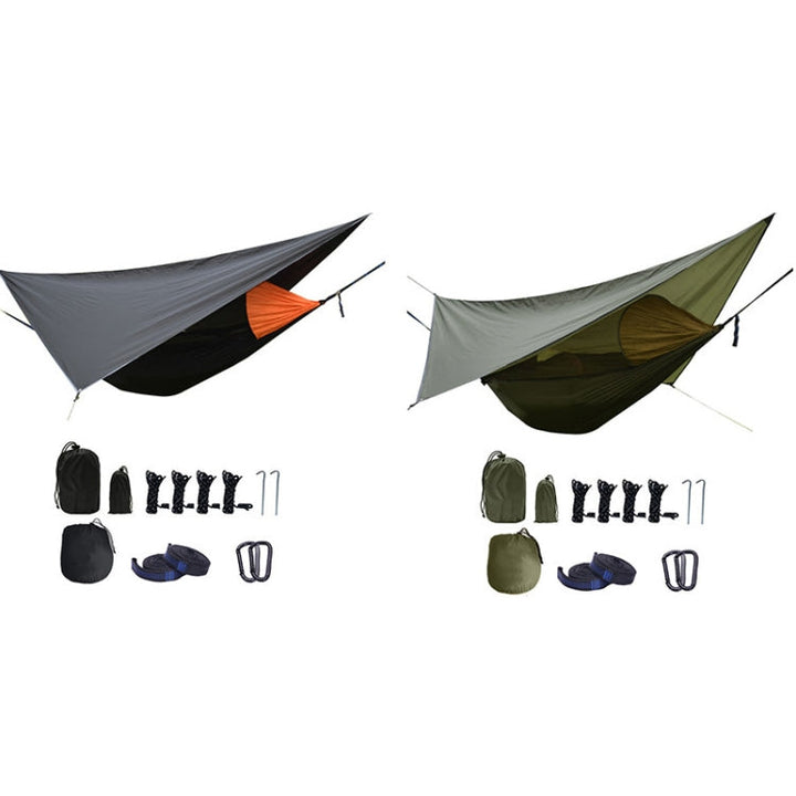 Stornfield | Strut Mosquito Net Hammock Set-Diamond Sunshade Outdoor Camping Automatic Quick Opening Anti-Mosquito Hammock Shelter Set (Army Green)