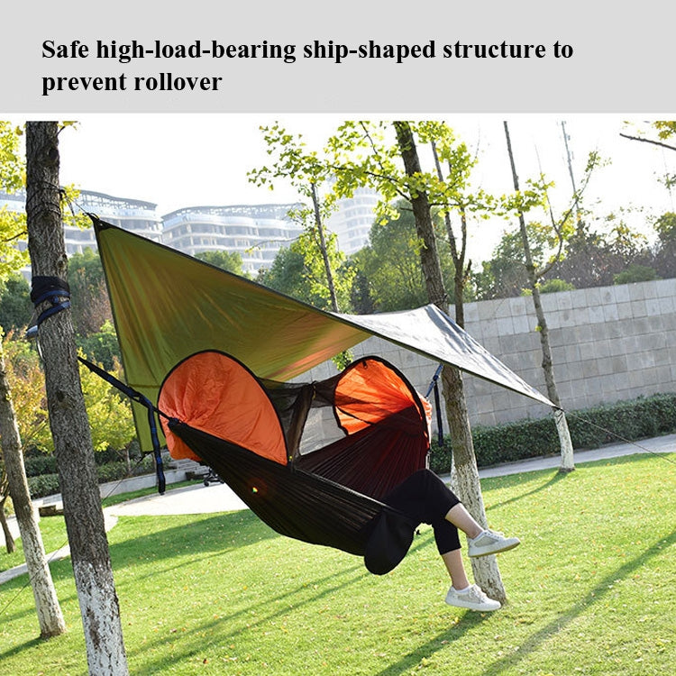 Stornfield | Strut Mosquito Net Hammock Set-Diamond Sunshade Outdoor Camping Automatic Quick Opening Anti-Mosquito Hammock Shelter Set (Army Green)