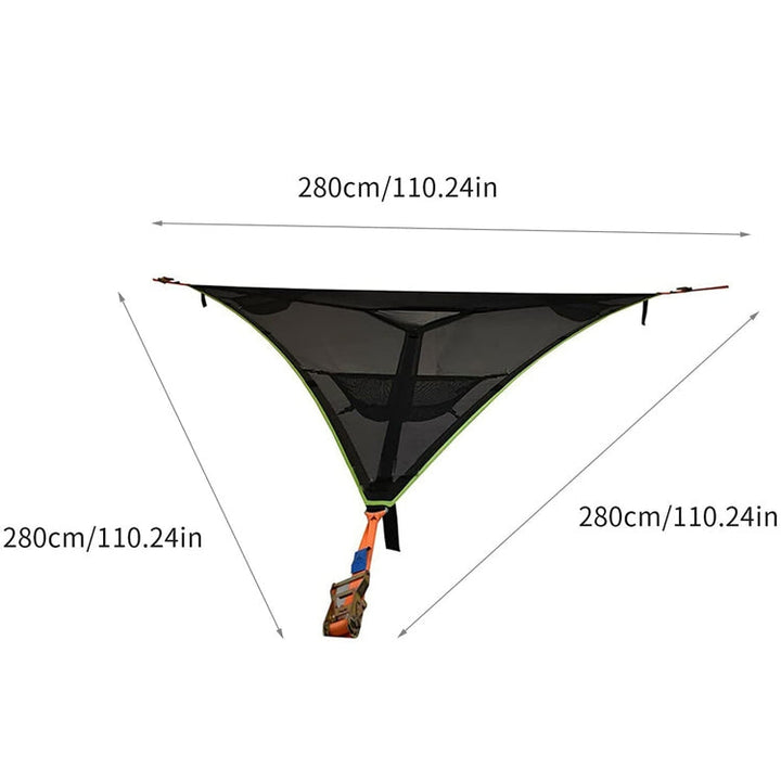 Stornfield | 2.8m Portable Inflatable Family Tent Multi-person Camping Triangle Hammock (Black)