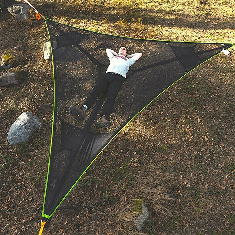 Stornfield | 2.8m Portable Inflatable Family Tent Multi-person Camping Triangle Hammock (Black)