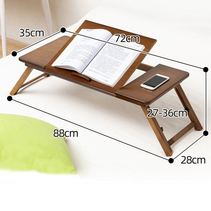 Stornfield | 741ZDDNZ Lit Utilisation Bureau Pliable Réglable en Hauteur Bureau d'Étude de Dortoir, Spécification : Couleur Thé Classique 88cm Épaississement en Bambou
