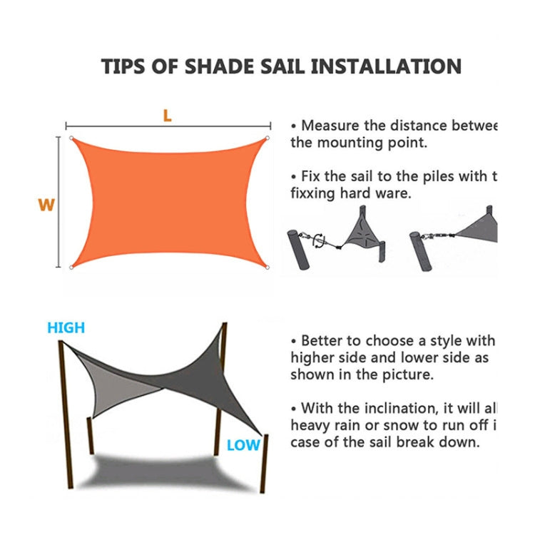 Stornfield | Waterproof Outdoor Garden Sun Shade Sail Anti-UV, Size: 2m x 5m (Red)