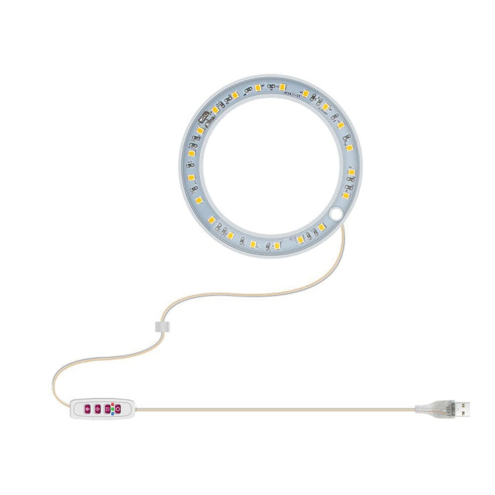 Stornfield | Full Spectrum LED Plant Grow Light with Smart Timer, Indoor Fill Light Ring Plant Lamp, Power: Single head (sunlight)