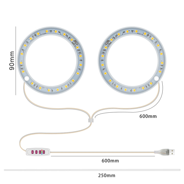 Stornfield | Full Spectrum LED Plant Grow Light with Smart Timer, Indoor Fill Light Ring Plant Lamp, Power: Single head (sunlight)
