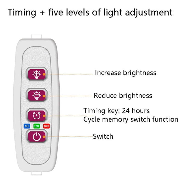 Stornfield | Full Spectrum LED Plant Grow Light with Smart Timer, Indoor Fill Light Ring Plant Lamp, Power: Single head (sunlight)
