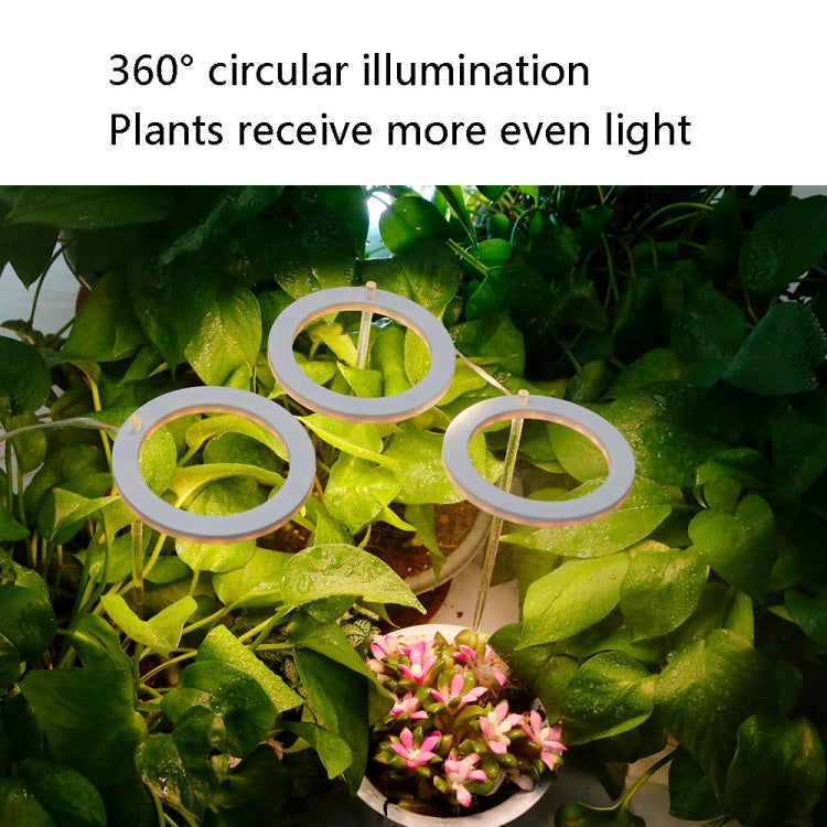Stornfield | Full Spectrum LED Plant Grow Light with Smart Timer, Indoor Fill Light Ring Plant Lamp, Power: Single head (sunlight)