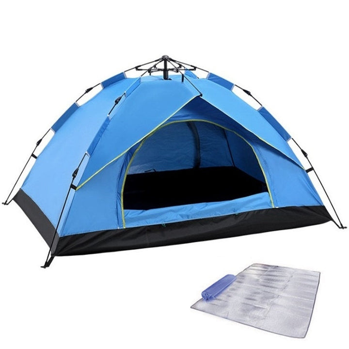 Stornfield | TC-014 Outdoor Travel Multi-Person Spring Automatic Camping Beach Tent For 3-4 People (Blue+Mat)