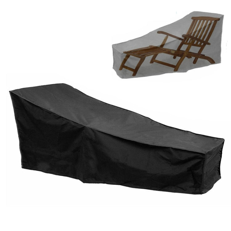 Stornfield | Waterproof and Dustproof Outdoor Beach Chair Cover Protective Cover for Rocking Chair, Size: 210x75x80cm (Black+Silver)