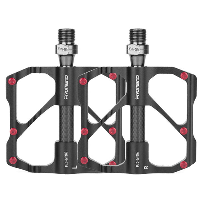 Stornfield | PD-M86C 1 Pair PROMEND Mountain Bike Road Bike Pedal 3 Palin Bearing Carbon Fiber (Black)