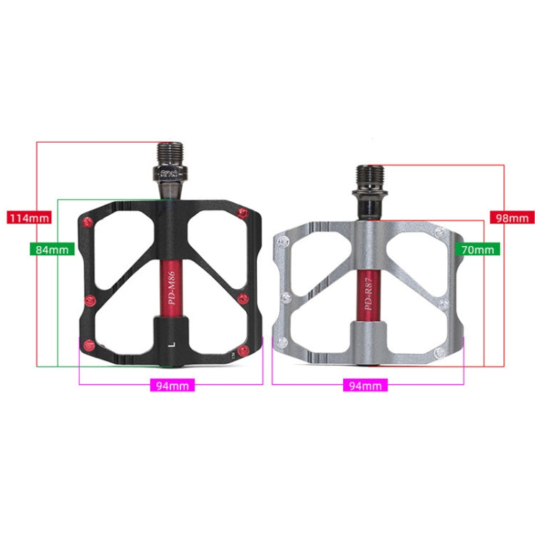 Stornfield | PD-M86C 1 Pair PROMEND Mountain Bike Road Bike Pedal 3 Palin Bearing Carbon Fiber (Black)