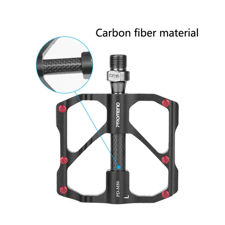 Stornfield | PD-M86C 1 Pair PROMEND Mountain Bike Road Bike Pedal 3 Palin Bearing Carbon Fiber (Black)