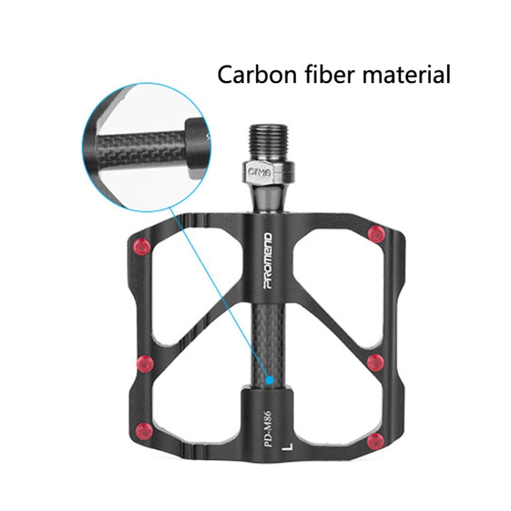 Stornfield | PD-M86C 1 Pair PROMEND Mountain Bike Road Bike Pedal 3 Palin Bearing Carbon Fiber (Black)